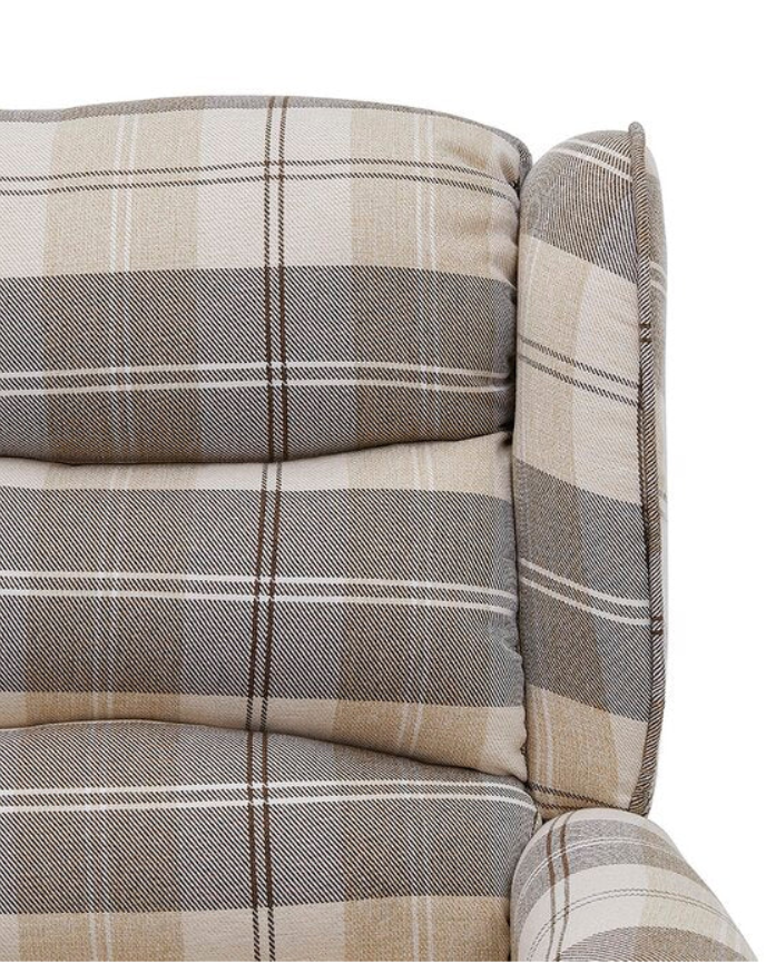 Tartan Recliner Chair, Beige