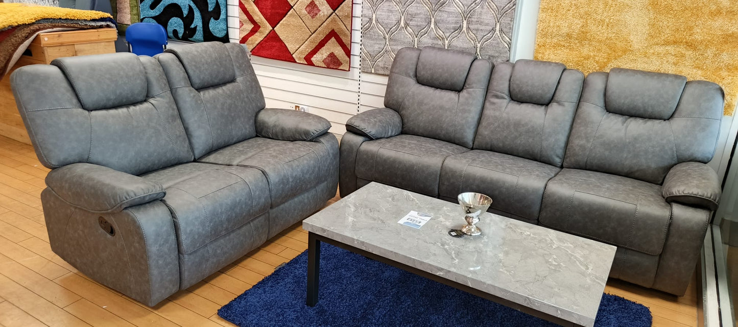 LB Grey Manual Recliner