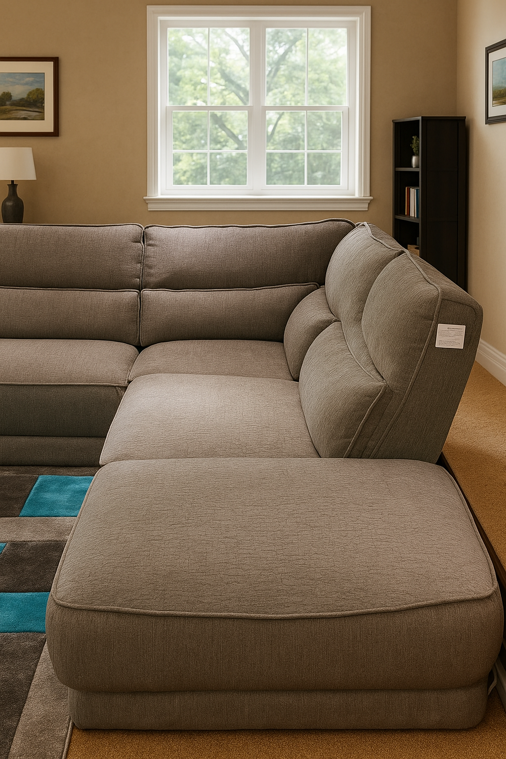 Echo Grey – L-Shape Fabric Sofa
