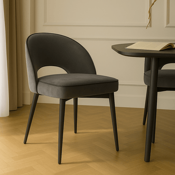 Tiago Velvet Dining Chair Set of 2, Grey