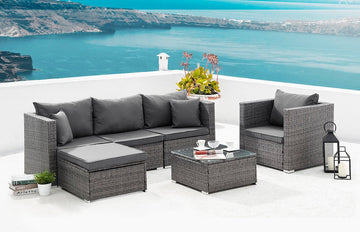 Hanoi Garden L-Shape Sofa Set, Grey