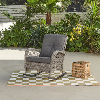 Malia Garden Rocking Chair, Grey