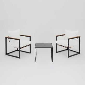 Marbella Garden Balcony Set,  Ivory Cushions