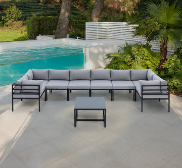 Matira 8 Seat Aluminium Modular Garden Furniture Set, Grey