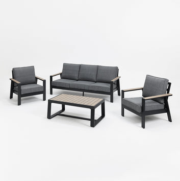 Biarritz Aluminium Garden Set, Grey
