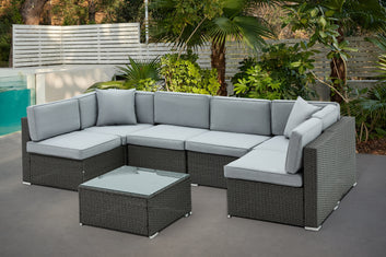 Maritimo Rattan Garden Set, Grey
