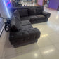 X showroom display dark grey plush sofa suite (only available for local delivery please call before order to confirm stock availability)