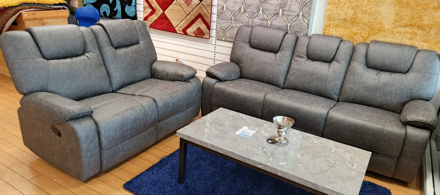 LB Grey Manual Recliner