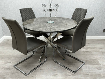 Round Dining Set (Table & 4 Chairs)