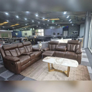 Palo Leather Manual Recliner Sofa 3+2 Seater