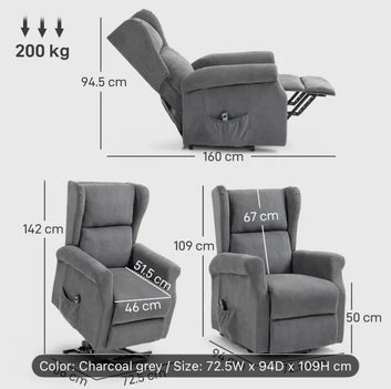 TILT and LIFT HI RISER RECLINER CHAIR