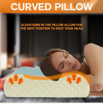 COOLING ORTHOPEDIC MEMORY FOAM CONTOUR CERVICAL PILLOW GEL FIRM HEAD NECK BACK