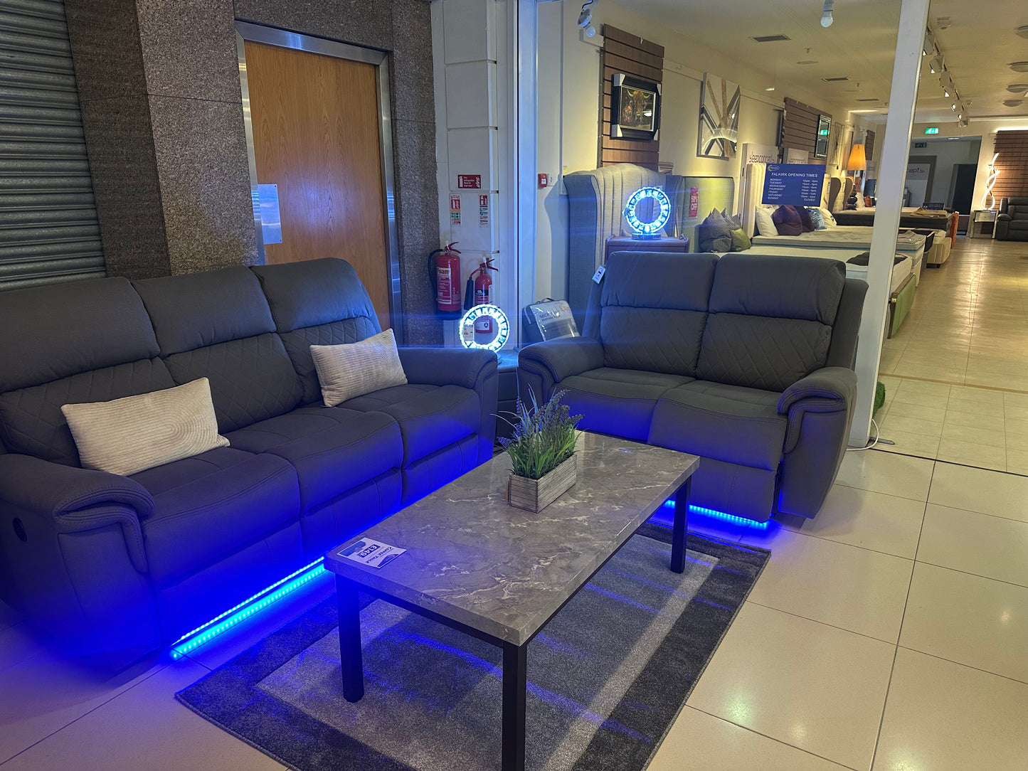 Arizona 3&2 grey fabric Power Recliner  - special offer - Free removal of old sofa