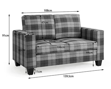 Tartan 2 seater sofa
