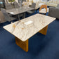 Modern Marble Dining Table with 6 Designer Chairs