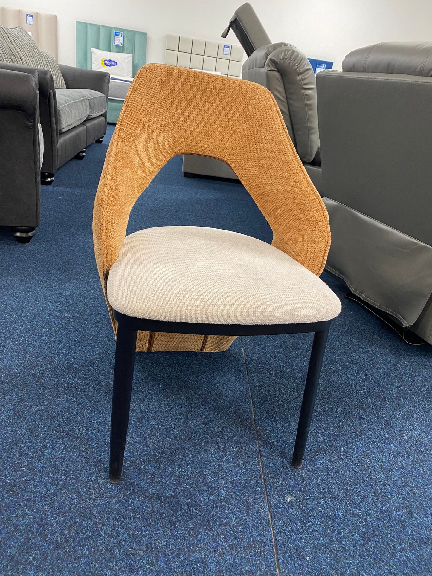 Modern Marble Dining Table with 6 Designer Chairs