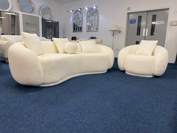 Boucle Sofa & Chair Set