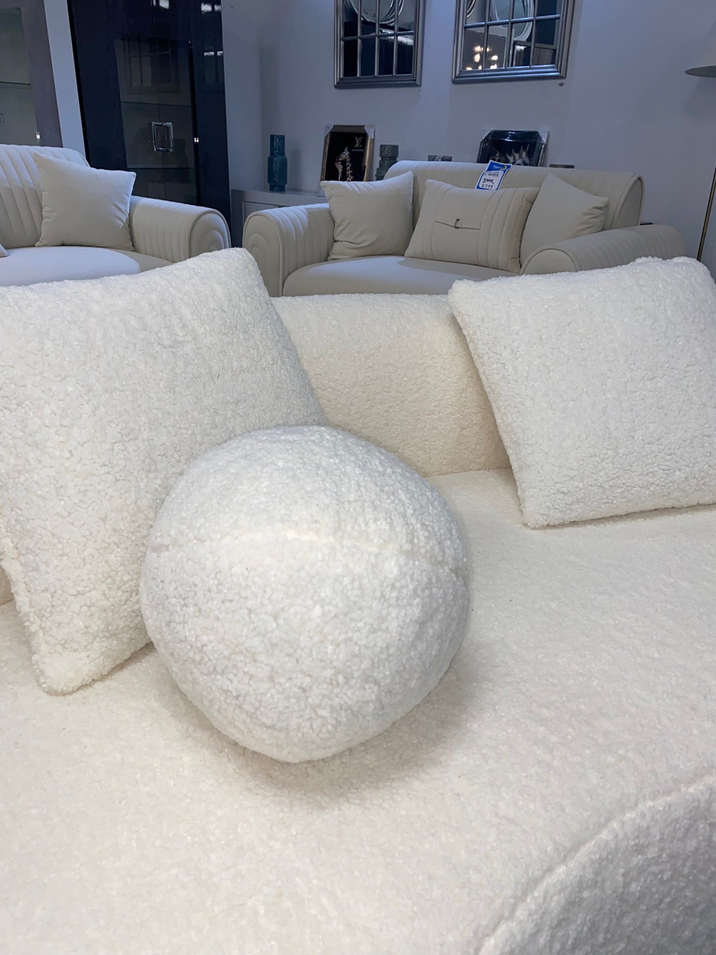 Boucle Sofa & Chair Set