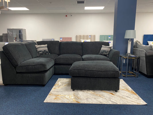 Dorchester UK-Made Corner Sofa with Footstool