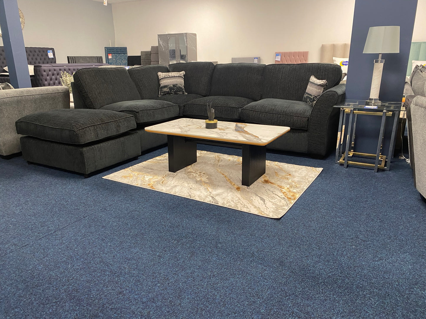 Dorchester UK-Made Corner Sofa with Footstool