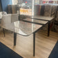 Extendable Marble Dining Set with 4 Grey Chairs