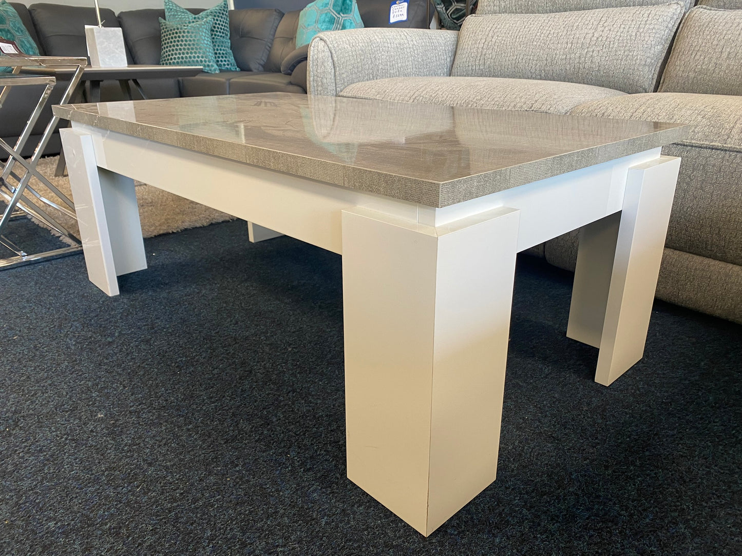 Italian Coffee Table – White & Grey Gloss