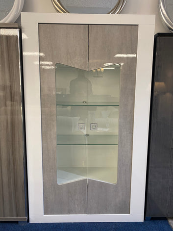 Modena High Gloss Display Cabinet with Glass Shelves