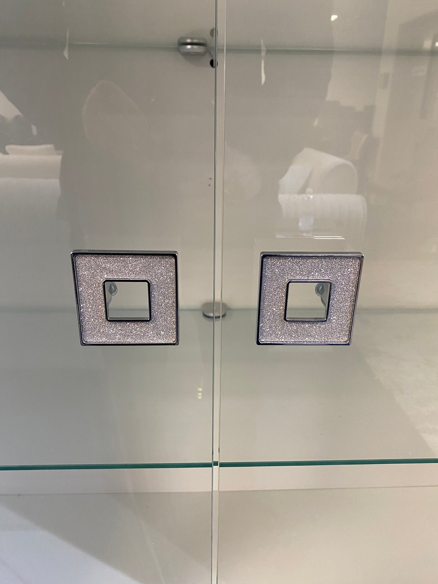 Modena High Gloss Display Cabinet with Glass Shelves