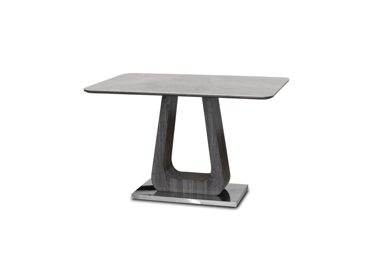 Zermatt 120cm Dining Table (120cm Fixed Top) (Grey Ceramic)