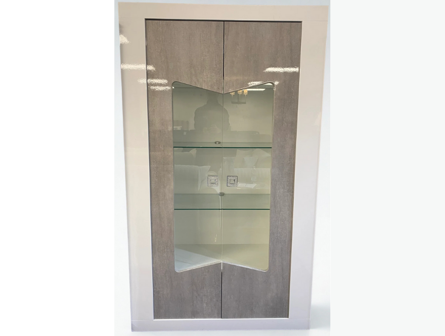 Modena High Gloss Display Cabinet with Glass Shelves