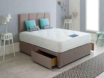 Plush Divan Base With Headboard