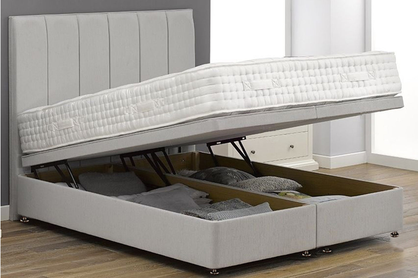 Divan Ottoman Bed Deal (Includes Memory Orthopedic Mattress)