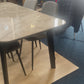 Extendable Marble Dining Set with 4 Grey Chairs