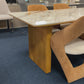 Modern Marble Dining Table with 6 Designer Chairs