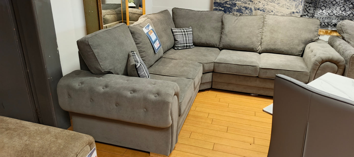 Grey Fabric Corner Sofa