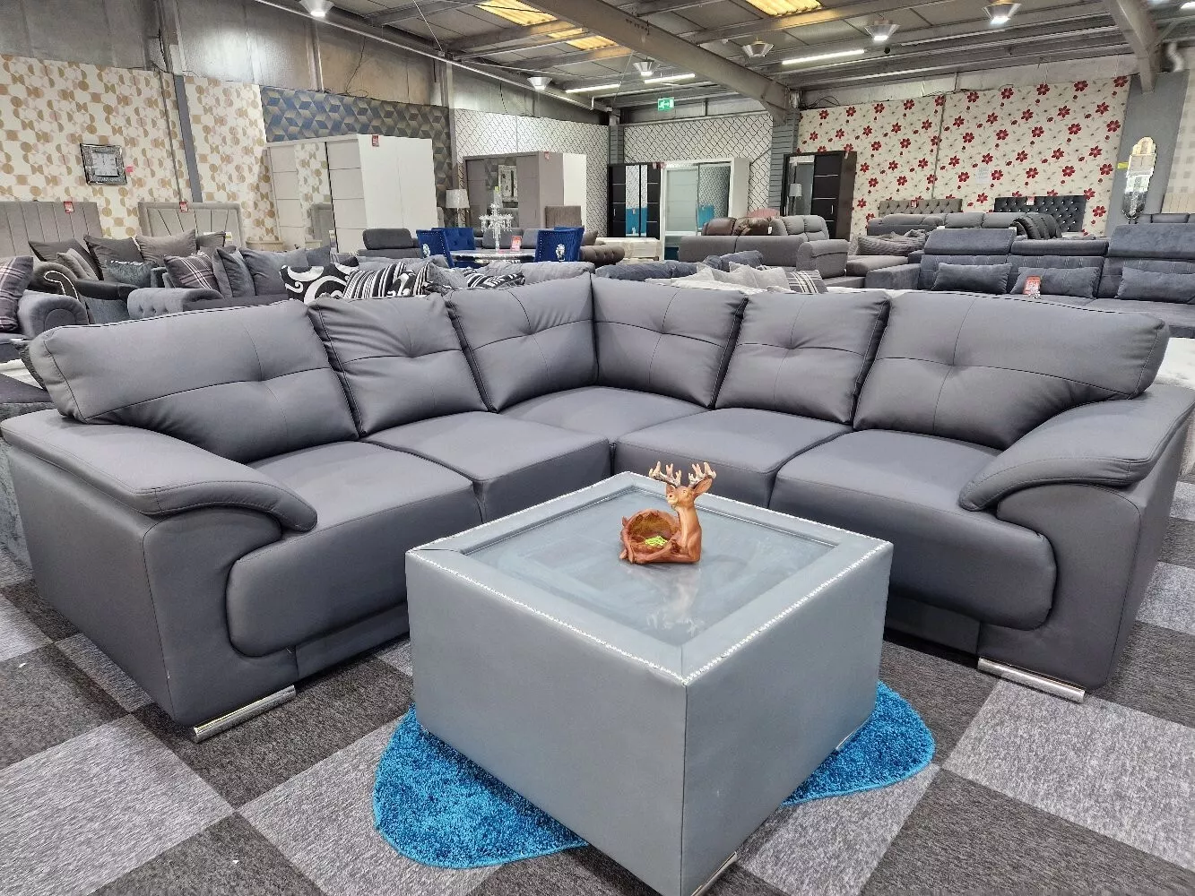 Charcoal Grey Corner Sofa